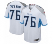 Men's Nike Tennessee Titans #76 Xavier Su'a-Filo Game White NFL Jersey