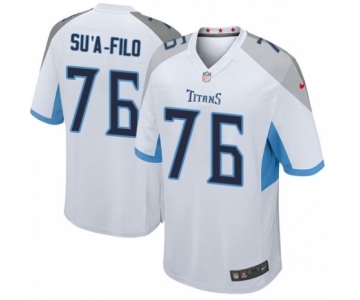 Men's Nike Tennessee Titans #76 Xavier Su'a-Filo Game White NFL Jersey