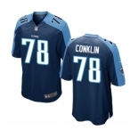 Men's Nike Tennessee Titans #78 Jack Conklin Game Navy Blue Alternate NFL Jersey