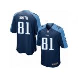 Men's Nike Tennessee Titans #81 Jonnu Smith Game Navy Blue Alternate NFL Jersey