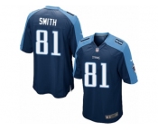 Men's Nike Tennessee Titans #81 Jonnu Smith Game Navy Blue Alternate NFL Jersey