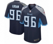 Men's Nike Tennessee Titans #96 Bennie Logan Game Navy Blue Team Color NFL Jersey