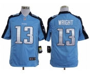 nike nfl jerseys tennessee titans #13 wright blue[game]