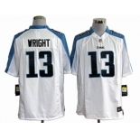 nike nfl jerseys tennessee titans #13 wright white[game]