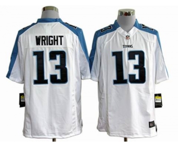 nike nfl jerseys tennessee titans #13 wright white[game]