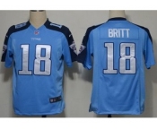 nike nfl jerseys tennessee titans #18 kenny britt lt.blue[game]