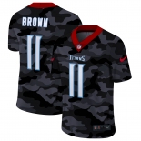 Men New Nike Tennessee Titans #11 Brown 2020 Nike 2ndCamo Salute to Service Limited