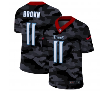 Men New Nike Tennessee Titans #11 Brown 2020 Nike 2ndCamo Salute to Service Limited