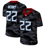 Men New Nike Tennessee Titans #22 Henry 2020 Nike 2ndCamo Salute to Service Limited