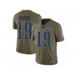 Men Nike Tennessee Titans #19 Tajae Sharpe Limited Olive 2017 Salute to Service NFL Jersey