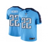 Men Nike Tennessee Titans #22 Derrick Henry Limited Light Blue Rush Vapor Untouchable NFL Jersey