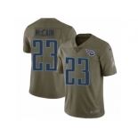 Men Nike Tennessee Titans #23 Brice McCain Limited Olive 2017 Salute to Service NFL Jersey