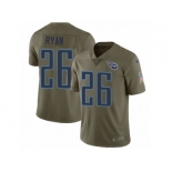 Men Nike Tennessee Titans #26 Logan Ryan Limited Olive 2017 Salute to Service NFL Jersey