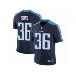 Men Nike Tennessee Titans #36 LeShaun Sims Navy Blue Alternate Vapor Untouchable Limited Player NFL Jersey