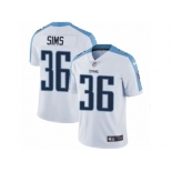 Men Nike Tennessee Titans #36 LeShaun Sims White Vapor Untouchable Limited Player NFL Jersey