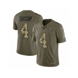 Men Nike Tennessee Titans #4 Ryan Succop Limited Olive Camo 2017 Salute to Service NFL Jersey