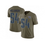 Men Nike Tennessee Titans #54 Avery Williamson Limited Olive 2017 Salute to Service NFL Jersey