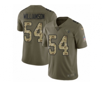 Men Nike Tennessee Titans #54 Avery Williamson Limited Olive Camo 2017 Salute to Service NFL Jersey