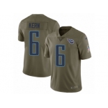 Men Nike Tennessee Titans #6 Brett Kern Limited Olive 2017 Salute to Service NFL Jersey