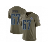 Men Nike Tennessee Titans #67 Quinton Spain Limited Olive 2017 Salute to Service NFL Jersey