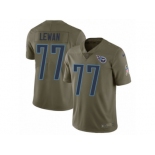 Men Nike Tennessee Titans #77 Taylor Lewan Limited Olive 2017 Salute to Service NFL Jersey