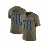 Men Nike Tennessee Titans #78 Curley Culp Limited Olive 2017 Salute to Service NFL Jersey