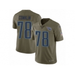 Men Nike Tennessee Titans #78 Jack Conklin Limited Olive 2017 Salute to Service NFL Jersey