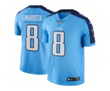 Men Nike Tennessee Titans #8 Marcus Mariota Limited Light Blue Rush Vapor Untouchable NFL Jersey