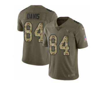 Men Nike Tennessee Titans #84 Corey Davis Limited Olive Camo 2017 Salute to Service NFL Jersey