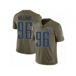 Men Nike Tennessee Titans #96 Sylvester Williams Limited Olive 2017 Salute to Service NFL Jersey