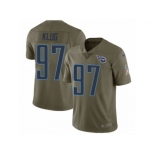 Men Nike Tennessee Titans #97 Karl Klug Limited Olive 2017 Salute to Service NFL Jersey