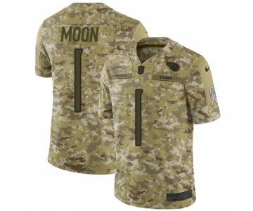 Men's Nike Tennessee Titans #1 Warren Moon Limited Camo 2018 Salute to Service NFL Jersey