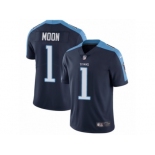 Men's Nike Tennessee Titans #1 Warren Moon Vapor Untouchable Limited Navy Blue Alternate NFL Jersey