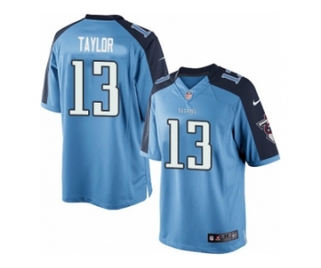 Men's Nike Tennessee Titans #13 Taywan Taylor Limited Light Blue Team Color NFL Jersey