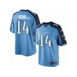 Men's Nike Tennessee Titans #14 Eric Weems Limited Light Blue Team Color NFL Jersey