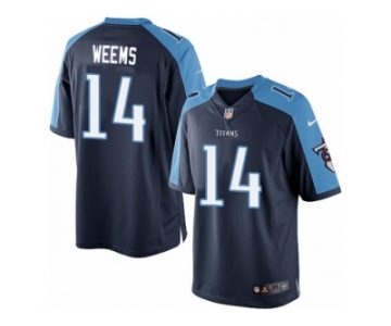 Men's Nike Tennessee Titans #14 Eric Weems Limited Navy Blue Alternate NFL Jersey