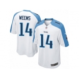 Men's Nike Tennessee Titans #14 Eric Weems Limited White NFL Jersey