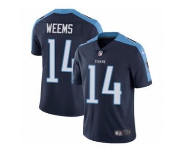 Men's Nike Tennessee Titans #14 Eric Weems Vapor Untouchable Limited Navy Blue Alternate NFL Jersey