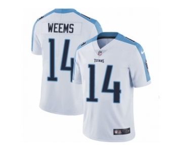 Men's Nike Tennessee Titans #14 Eric Weems Vapor Untouchable Limited White NFL Jersey