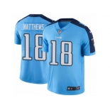 Men's Nike Tennessee Titans #18 Rishard Matthews Limited Light Blue Rush NFL Jersey