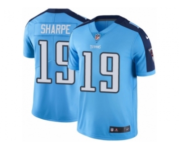 Men's Nike Tennessee Titans #19 Tajae Sharpe Limited Light Blue Rush NFL Jersey