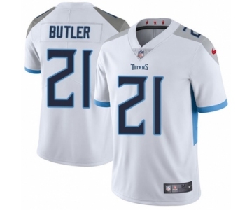 Men's Nike Tennessee Titans #21 Malcolm Butler White Vapor Untouchable Limited Player NFL Jersey