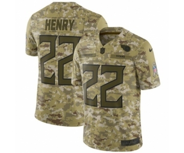 Men's Nike Tennessee Titans #22 Derrick Henry Limited Camo 2018 Salute to Service NFL Jersey