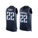 Men's Nike Tennessee Titans #22 Derrick Henry Limited Navy Blue Player Name & Number Tank Top NFL Jersey