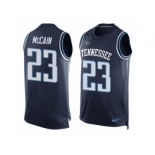 Men's Nike Tennessee Titans #23 Brice McCain Limited Navy Blue Player Name & Number Tank Top NFL Jersey