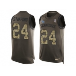 Men's Nike Tennessee Titans #24 Daimion Stafford Limited Green Salute to Service Tank Top NFL Jersey