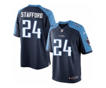 Men's Nike Tennessee Titans #24 Daimion Stafford Limited Navy Blue Alternate NFL Jersey