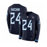 Men's Nike Tennessee Titans #24 Kenny Vaccaro Limited Navy Blue Therma Long Sleeve NFL Jersey