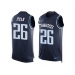 Men's Nike Tennessee Titans #26 Logan Ryan Limited Navy Blue Player Name & Number Tank Top Tank Top NFL Jersey