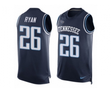 Men's Nike Tennessee Titans #26 Logan Ryan Limited Navy Blue Player Name & Number Tank Top Tank Top NFL Jersey